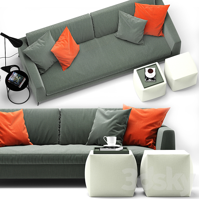 Sofa Louis Up. Meridiani 3DSMax File - thumbnail 2