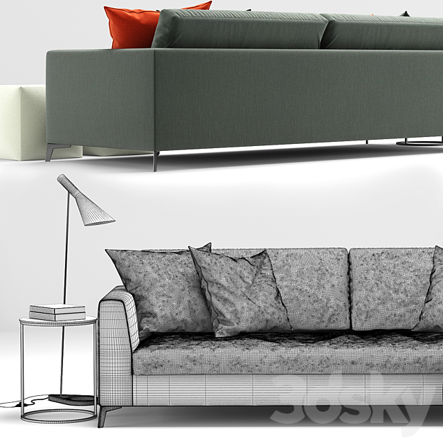 Sofa Louis Up. Meridiani 3DSMax File - thumbnail 3