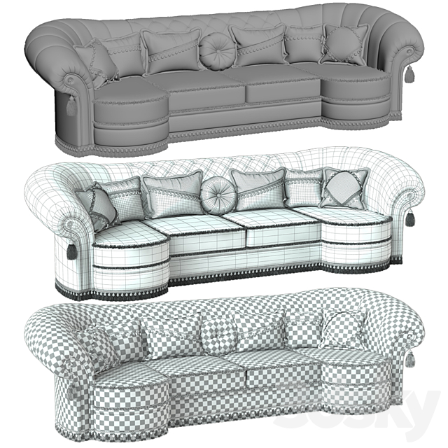 sofa Louise 3DSMax File - thumbnail 2