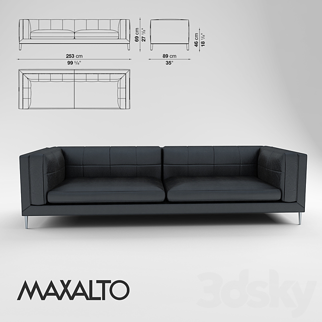 Sofa Maxalto Dives 3DSMax File - thumbnail 1