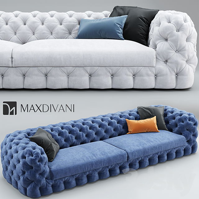 Sofa MaxDivani AUTOGRAFO Tufted 3DSMax File - thumbnail 1