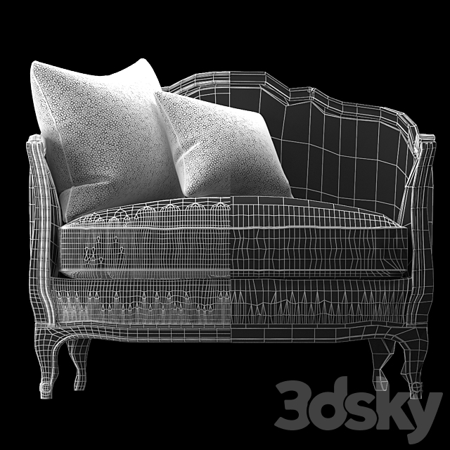 SOFA MINI ONDINE SALON BENCH 3DSMax File - thumbnail 3