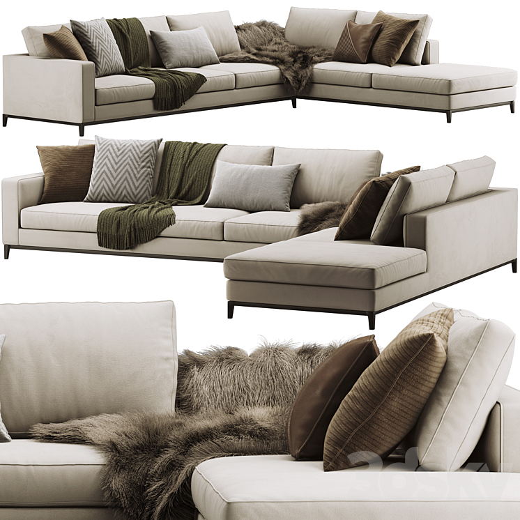 Sofa minotti andersen 3DS Max Model - thumbnail 1