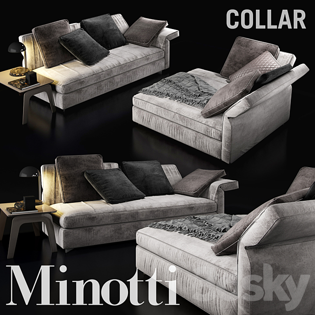 Sofa Minotti Collar 3DSMax File - thumbnail 1