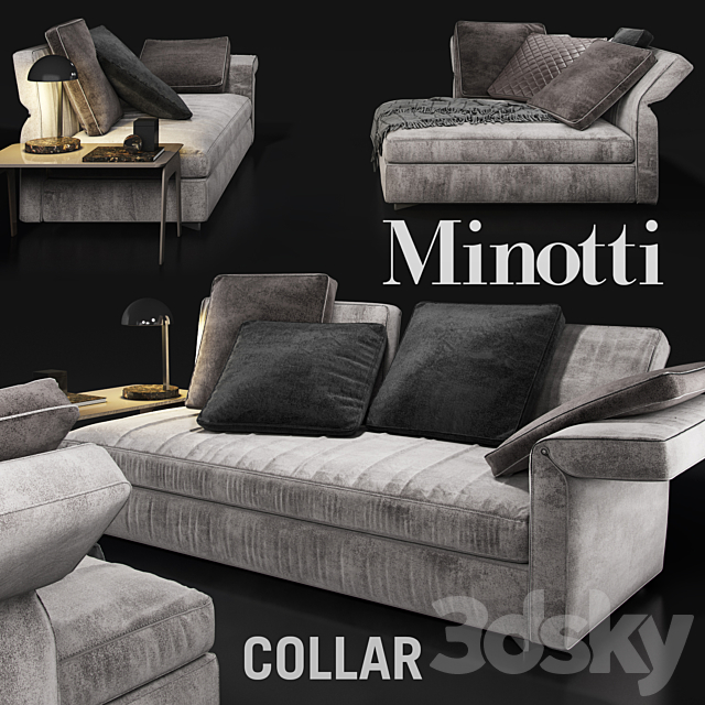 Sofa Minotti Collar 3DSMax File - thumbnail 2