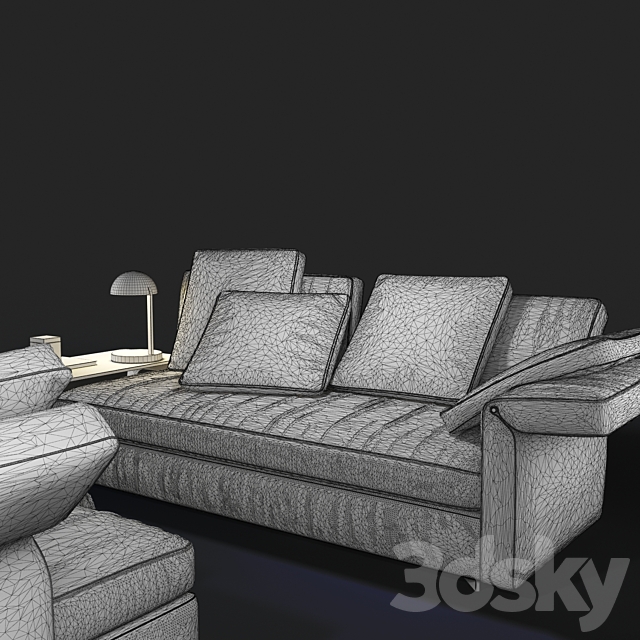 Sofa Minotti Collar 3DSMax File - thumbnail 3