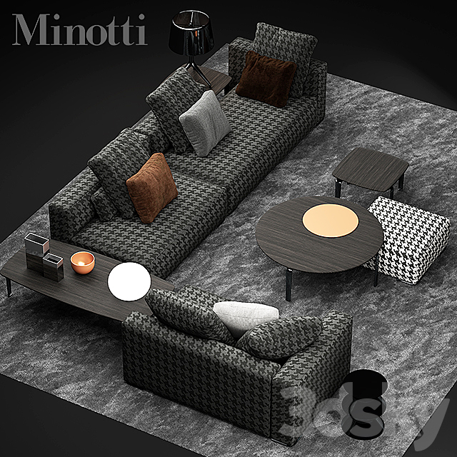 Sofa minotti donovan 3DSMax File - thumbnail 1