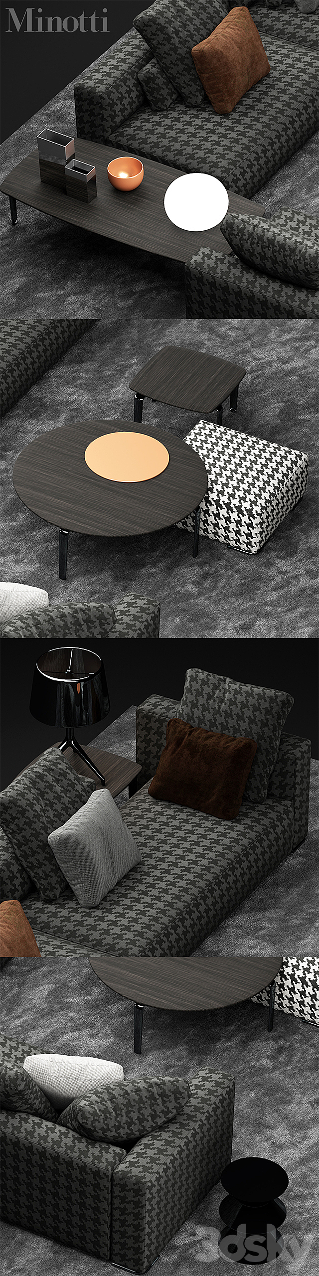 Sofa minotti donovan 3DSMax File - thumbnail 2