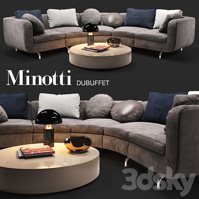 Sofa Minotti Dubuffet 3DSMax File - thumbnail 1