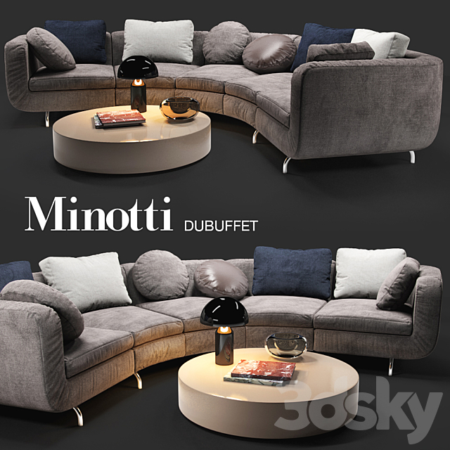 Sofa Minotti Dubuffet 3DSMax File - thumbnail 2