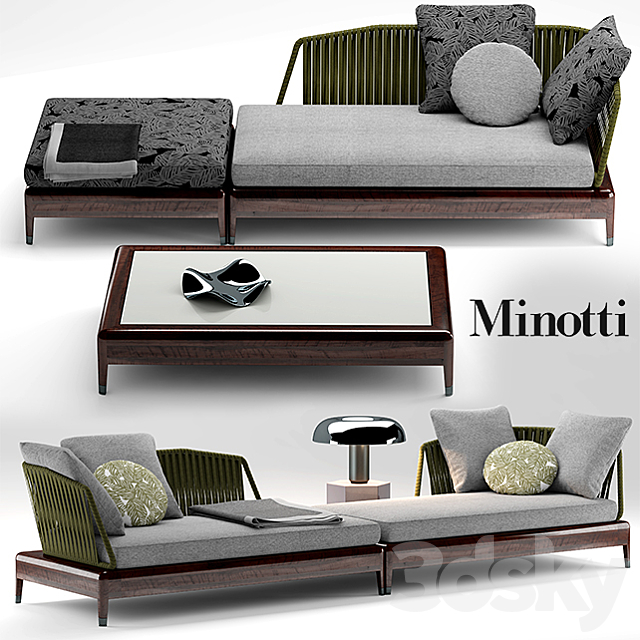 Sofa minotti indiana 3DSMax File - thumbnail 1