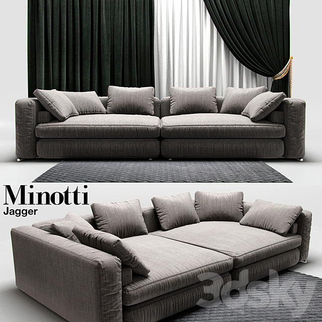 Sofa Minotti Jagger 3DSMax File - thumbnail 1