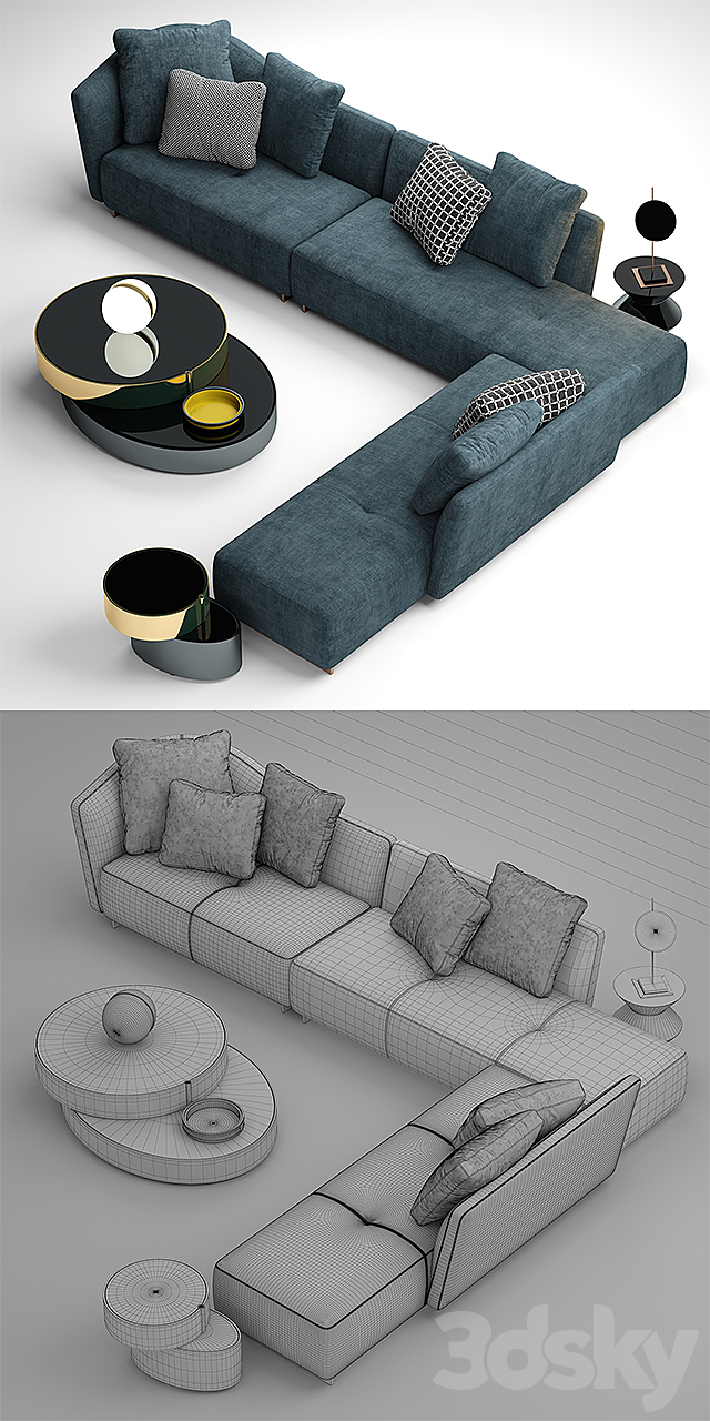 Sofa minotti lounge seymour 3DSMax File - thumbnail 3