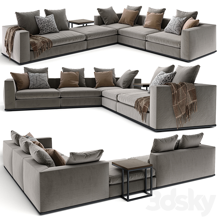 Sofa Minotti Powell 2 3DS Max Model - thumbnail 1