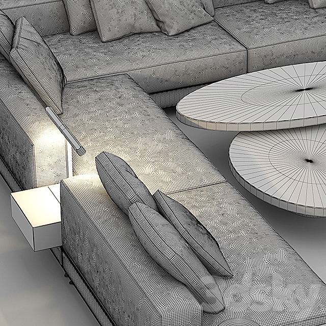 Sofa minotti sofas white 3DSMax File - thumbnail 3