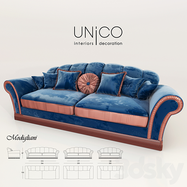 Sofa Modigliani 3DSMax File - thumbnail 1