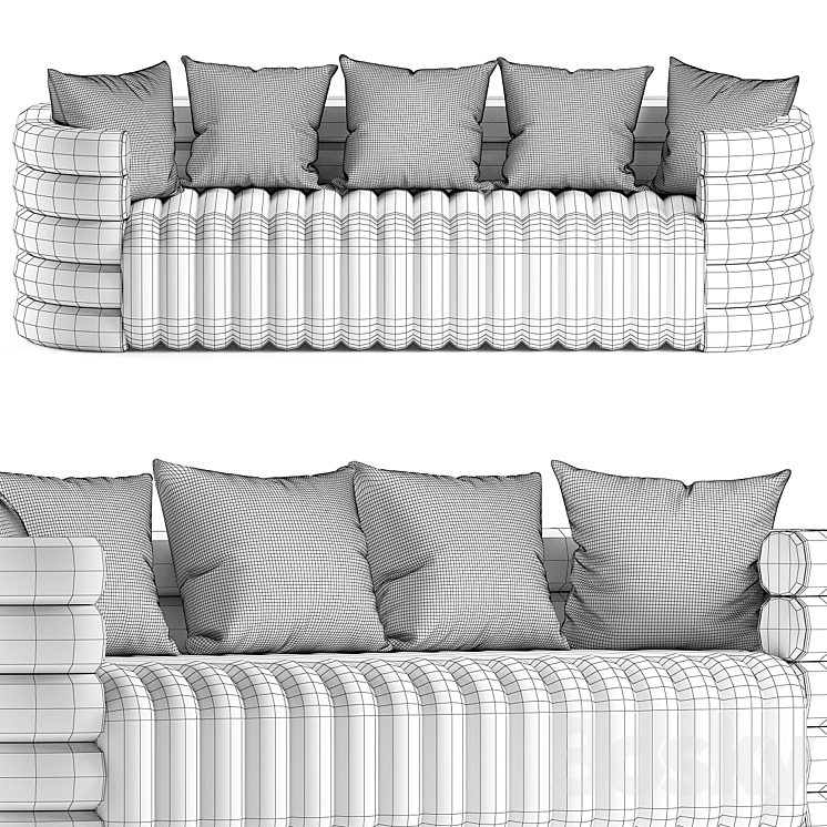 Sofa Moon couch by murrmurr 3DS Max Model - thumbnail 2