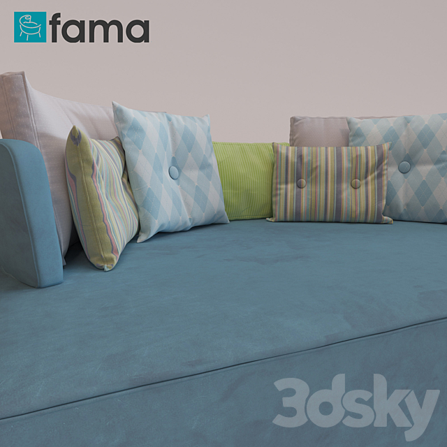 Sofa MyCube by Fama 3DS Max Model - thumbnail 2