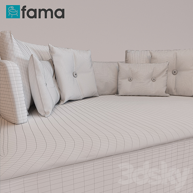 Sofa MyCube by Fama 3DS Max Model - thumbnail 3