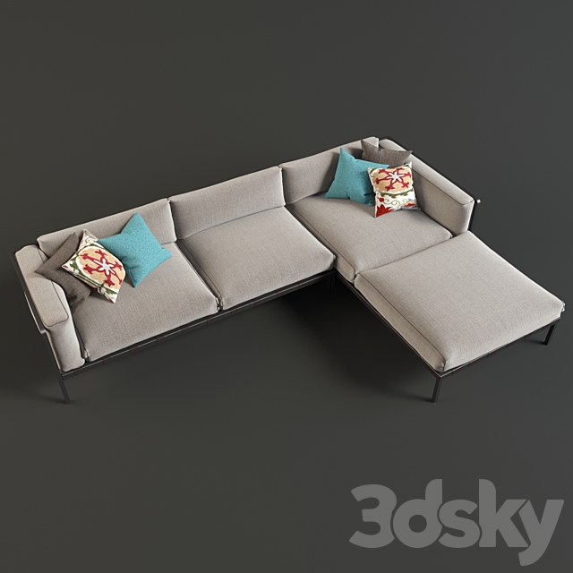 Sofa NATAL ALU SOFA 3DSMax File - thumbnail 2