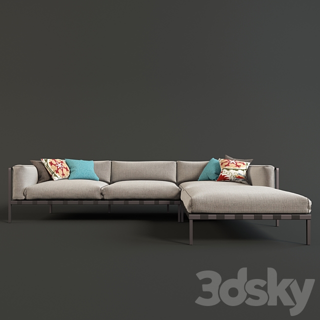 Sofa NATAL ALU SOFA 3DSMax File - thumbnail 3