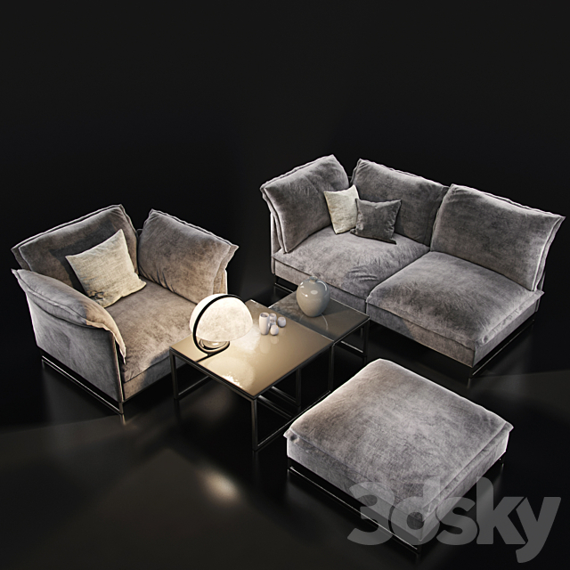 Sofa natuzzi cambre 2638 3DSMax File - thumbnail 2