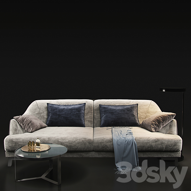 Sofa natuzzi Don Giovanni 2906 3DSMax File - thumbnail 2