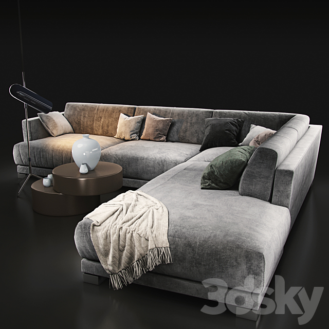 Sofa natuzzi Erasmo 2716 3DSMax File - thumbnail 2