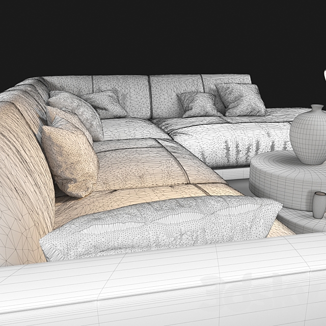 Sofa natuzzi Erasmo 2716 3DSMax File - thumbnail 3