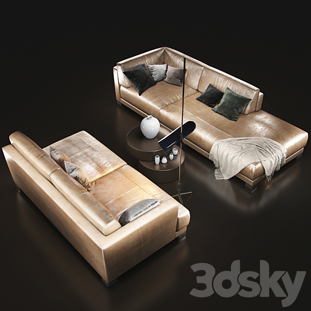 Sofa natuzzi Erasmo 2716 3DSMax File - thumbnail 2