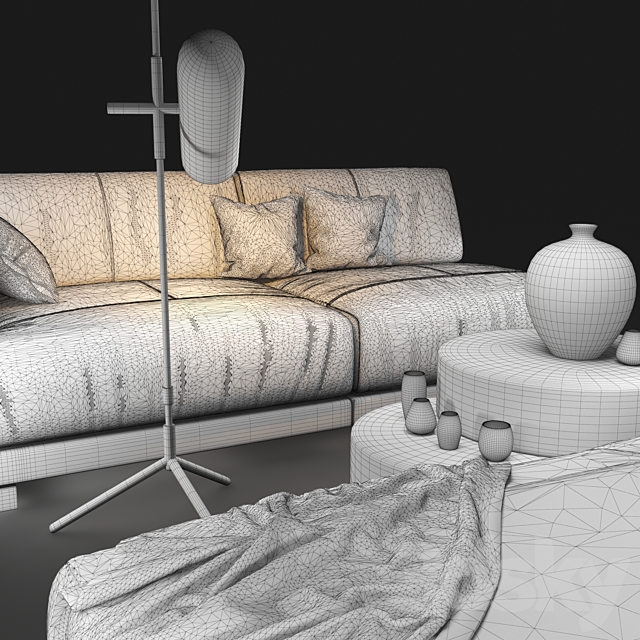 Sofa natuzzi Erasmo 2716 3DSMax File - thumbnail 3