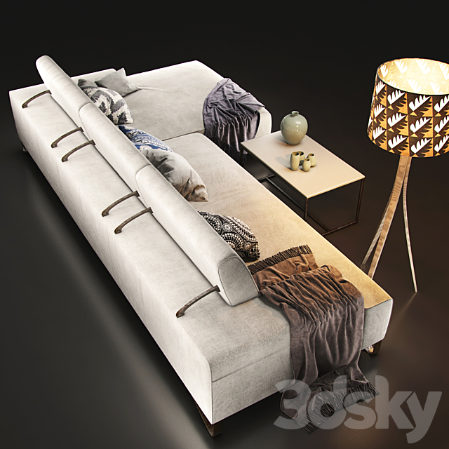 Sofa natuzzi Fly 2563 3DSMax File - thumbnail 2