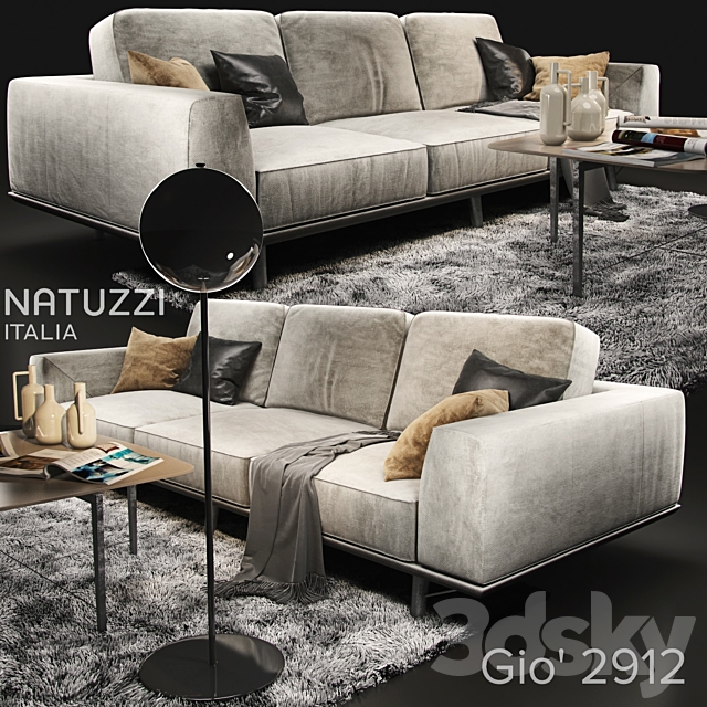 Sofa natuzzi Gio 2912 3DSMax File - thumbnail 1