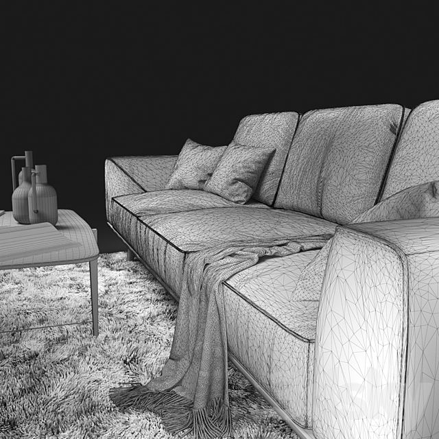 Sofa natuzzi Gio 2912 3DSMax File - thumbnail 3