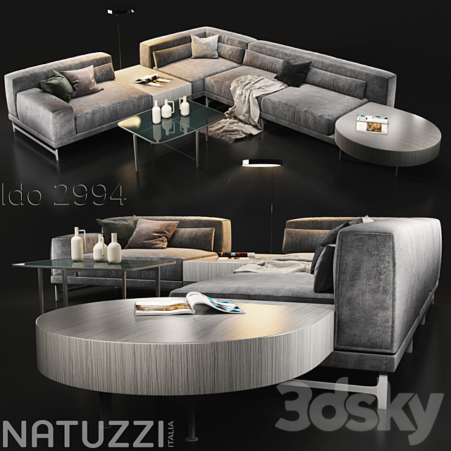 Sofa Natuzzi Ido 2994 3DSMax File - thumbnail 1