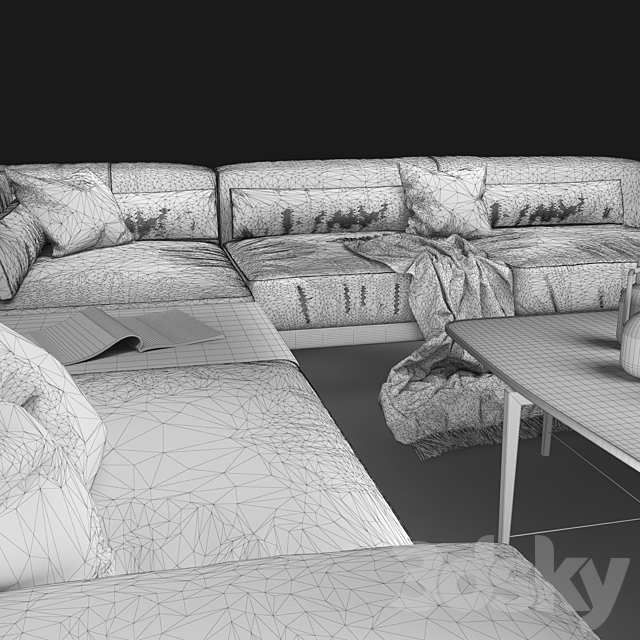 Sofa Natuzzi Ido 2994 3DSMax File - thumbnail 3