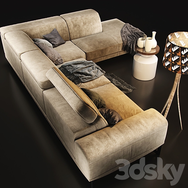 Sofa Natuzzi Italo 2983 3DSMax File - thumbnail 2