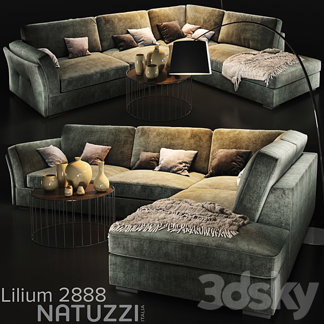 Sofa natuzzi Lilium 3DSMax File - thumbnail 1