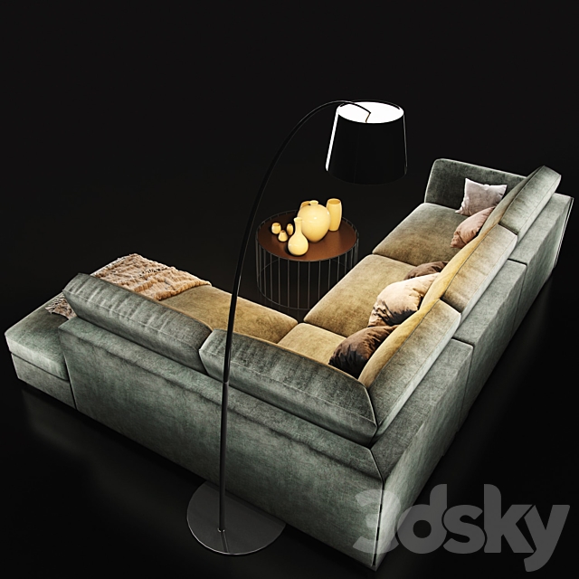 Sofa natuzzi Lilium 3DSMax File - thumbnail 2