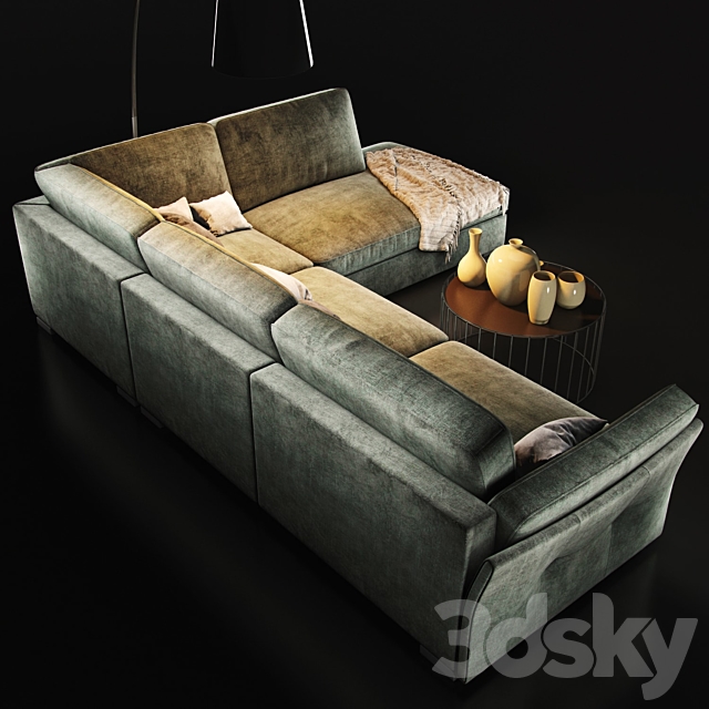 Sofa natuzzi Lilium 3DSMax File - thumbnail 3