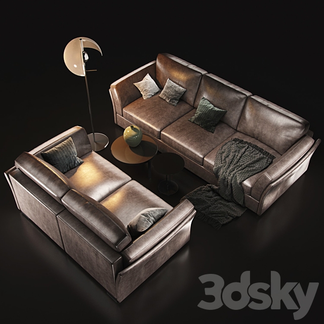 Sofa natuzzi Lilium var 3DSMax File - thumbnail 2