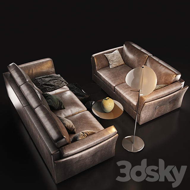 Sofa natuzzi Lilium var 3DSMax File - thumbnail 3