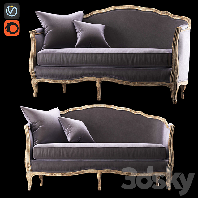 SOFA ONDINE SALON BENCH 3DSMax File - thumbnail 1