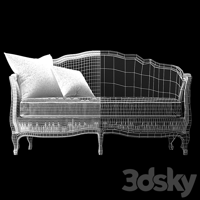 SOFA ONDINE SALON BENCH 3DSMax File - thumbnail 3