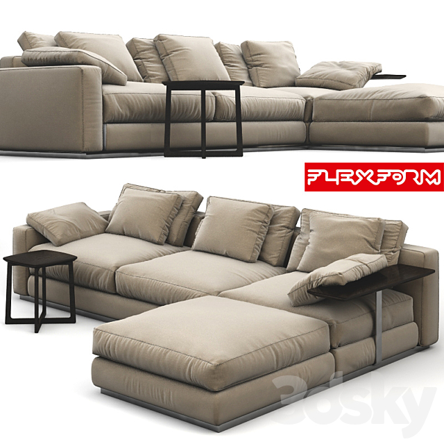 Sofa Pleasure 3DS Max Model - thumbnail 1