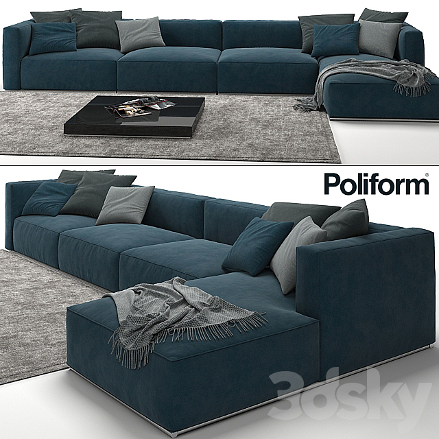 Sofa Poliform Shangai 3DSMax File - thumbnail 1