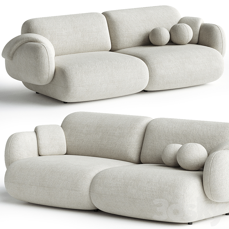 Sofa Poole Sofa 3DS Max Model - thumbnail 1