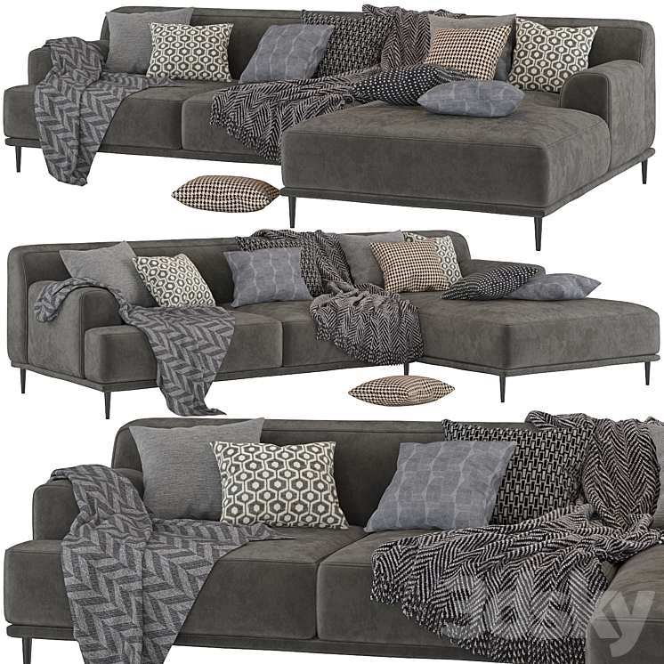 Sofa Portofino 3DS Max Model - thumbnail 1