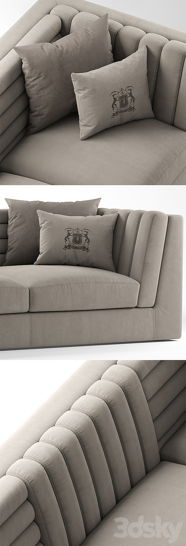 Sofa relief sofa 3ds Max - thumbnail 2