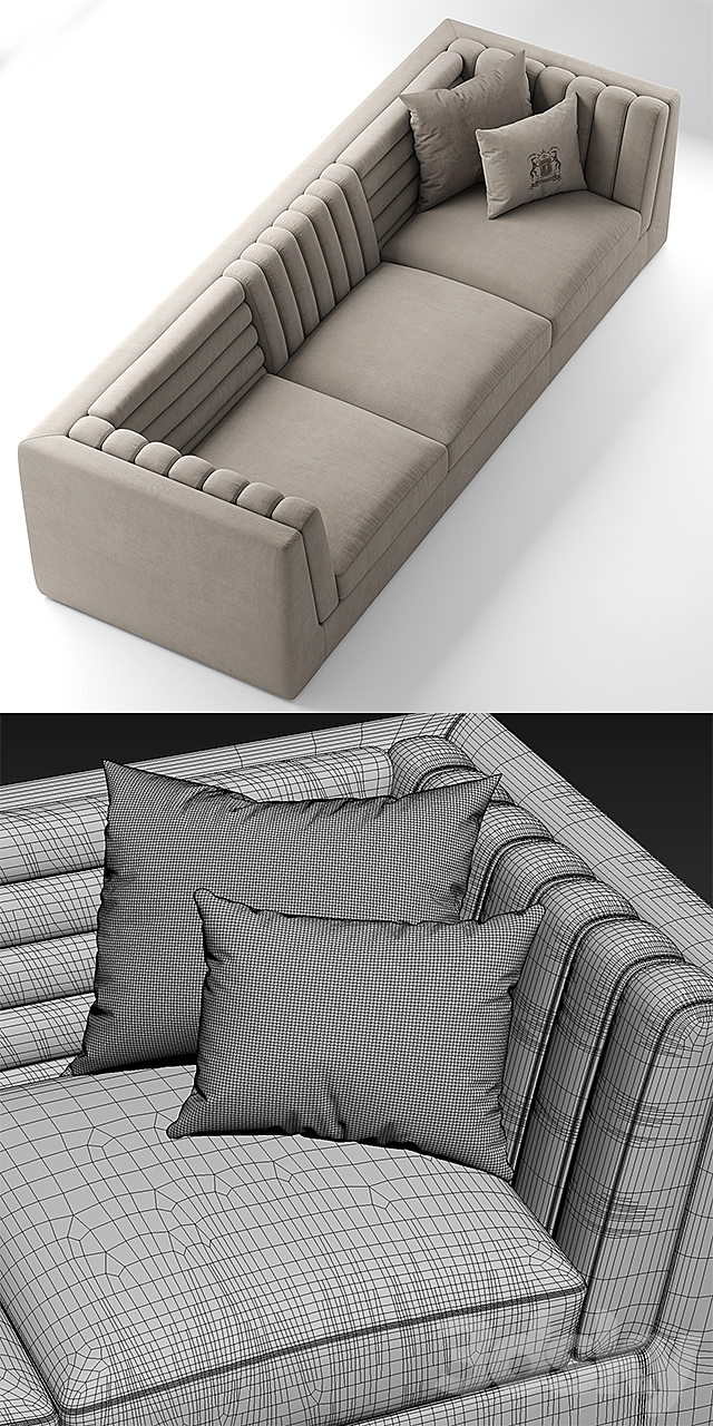 Sofa relief sofa 3ds Max - thumbnail 3